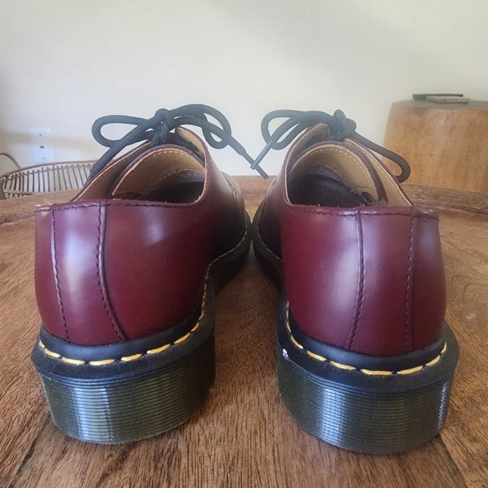 Dr Martens 1461 Cherry Red Oxford Smooth Leather Shoes Mens 6 / Womens 7